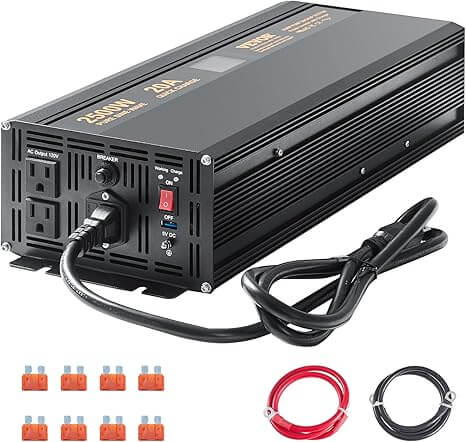 VEVOR 2500W Sump Pump Battery Backup with LCD